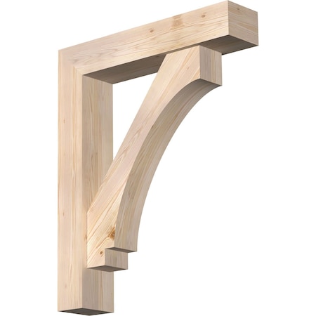 Ekena Millwork Imperial Block Smooth Bracket w/ Offset Brace, Douglas Fir, 7 1/2"W x 36"D x 44"H BKT0806X36X44IMP05SDF
